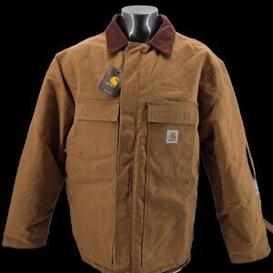 Carhartt C003-BRN Duck Canvas Quilted Lined Jacket  Construction Mens XL New
